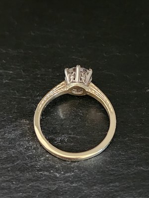 14k Yellow Gold white gold Salt and Pepper Diamond Ring, Alternative Engagement Ring, Natural Diamond ring, 1.26 carat diamond OOAK