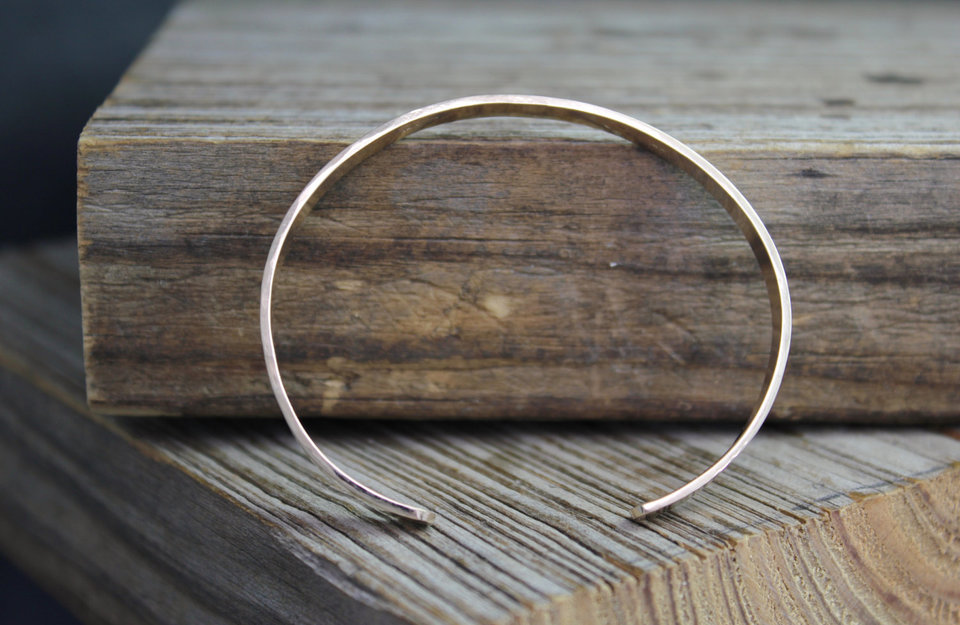 14k Yellow Gold Cuff Bracelet, Solid Yellow Gold Bracelet, Handmade Gold Bracelet, Textured Gold Cuff, Recycled, Ready to Ship Bracelet