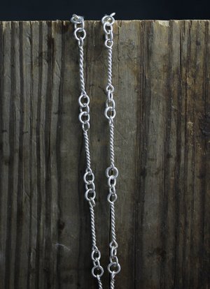 Pleiades Necklace, Handmade Silver Chain Link Necklace, Diamond Coin Pendant, Constellation Pendant, Eco Friendly, Ready to Ship in 3 to 5 daysNeckwear