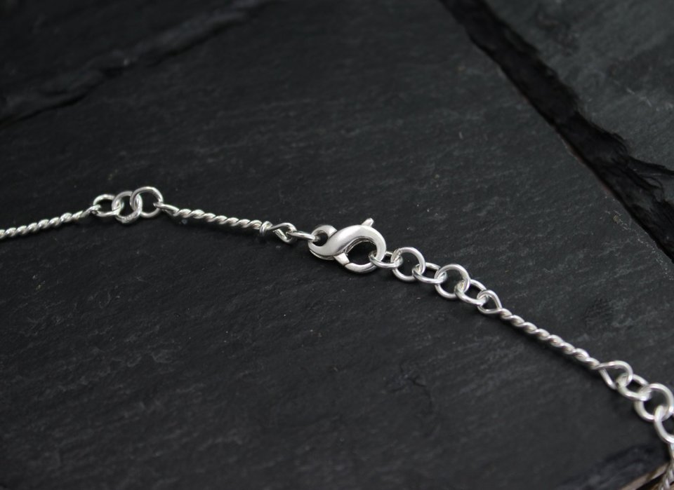 Pleiades Necklace, Handmade Silver Chain Link Necklace, Diamond Coin Pendant, Constellation Pendant, Eco Friendly, Ready to Ship in 3 to 5 daysNeckwear