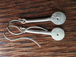 Sterling Silver Diamond Earrings, Modern Drop Earrings, Leverback Earrings, Dang