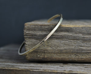 Solid 14k Yellow Gold Cuff Bracelet, Handmade Bracelet, Minimalist Cuff, Hammered Texture, Hammered Gold Cuff, Ready to Ship Bracelet