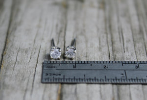 Diamond 14k White Gold Stud Earrings - .15ct Diamonds - Round Brilliant Diamond Earrings - Ready to Ship