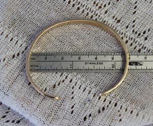 Hammered Yellow Gold Cuff Bracelet, Handmade Yellow Gold Bracelet, Solid 14k Yellow Gold Cuff Bracelet, 5.5mm Wide, Ready to Ship