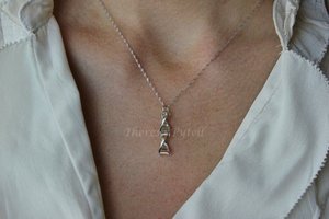 14k White Gold DNA Pendant, DNA Jewelry, Double Helix, Eco-Friendly Gift for Sci