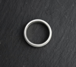 5mm Sterling Silver Wedding Band, 5mm Wide Band, Comfort Fit, Matte Brushed Finish, Wedding Band, Ready to Ship Size 7