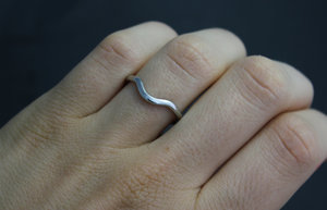 14k White Gold Wedding Band, Matching Band, Bridal Set, Wedding Set, Eco Friendly, Ready to Ship Gold Ring