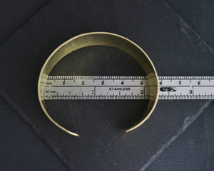 Hammered 18k Yellow Gold Cuff Bracelet, Handmade Yellow Gold Bracelet, Wide Cuff