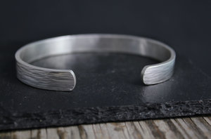 Sterling Silver Hammered Cuff Bracelet, 8mm Wide Silver Cuff, Mens Cuff Bracelet, Mans Cuff, Made to order