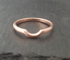 14k Rose Gold Wedding Band, Matching Band, Bridal Set, Wedding Set, Eco Friendly, Asscher Cut, Square, Ready to Ship Size 6.5