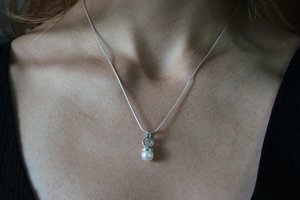 White Akoya Pearl Pendant - Sterling Silver Pendant - Unique Pendant Design - Ready to Ship - one of a kind