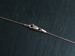 14k Rose Gold Wheat Chain .80mm, 18 Inch, Chain for Pendant, Ready to Ship Rose Gold, Yellow gold, white gold