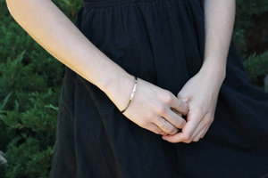 Hammered White Gold Bangle Bracelet, Solid 14k Gold Bracelet 3.5mm, Handmade Bangle, Hammered Bangle, Ready to Ship Bracelet