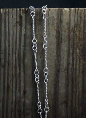 Pleiades Necklace, Handmade Silver Chain Link Necklace, Diamond Coin Pendant, Constellation Pendant, Eco Friendly, Ready to Ship Neckwear