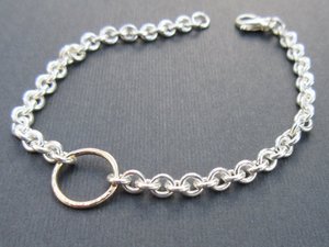 Silver handmade chain link bracelet theresa pytell 14kt gold chain link bracelet