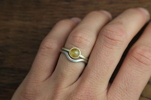 Ships today in your size Rose Cut Yellow Diamond Ring, Rose Cut Engagement Ring, 14k Yellow Gold, One of a Kind,, Ready to Ship Size 6