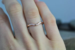 14k Rose Gold Wedding Band, Matching Band, Bridal Set, Wedding Set, Universal Wedding Band, Recycled Gold, Ready to Ship Gold Ring