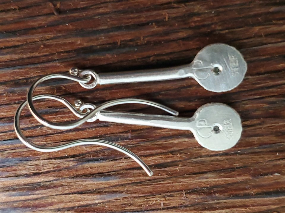 Sterling Silver Diamond Earrings, Modern Drop Earrings, Leverback Earrings, Dang