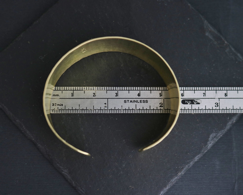 Hammered 18k Yellow Gold Cuff Bracelet, Handmade Yellow Gold Bracelet, Wide Cuff