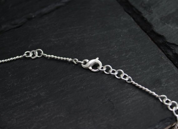 Pleiades Necklace, Handmade Silver Chain Link Necklace, Diamond Coin Pendant, Constellation Pendant, Eco Friendly, Ready to Ship Neckwear