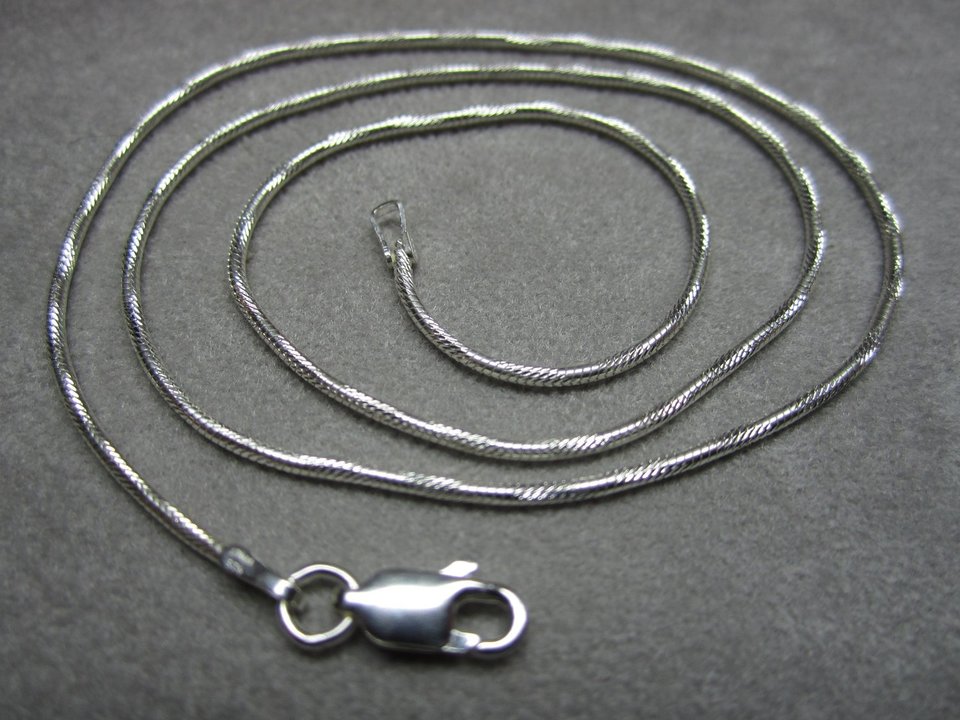 sterling silver patterned snake chain 18 inch