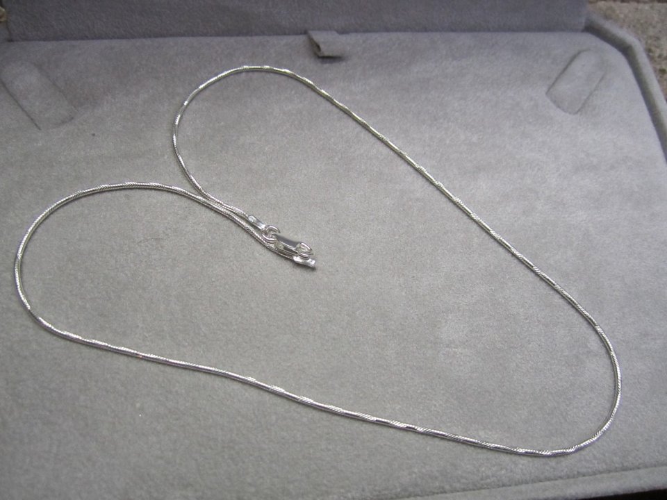 sterling silver patterned snake chain 18 inch