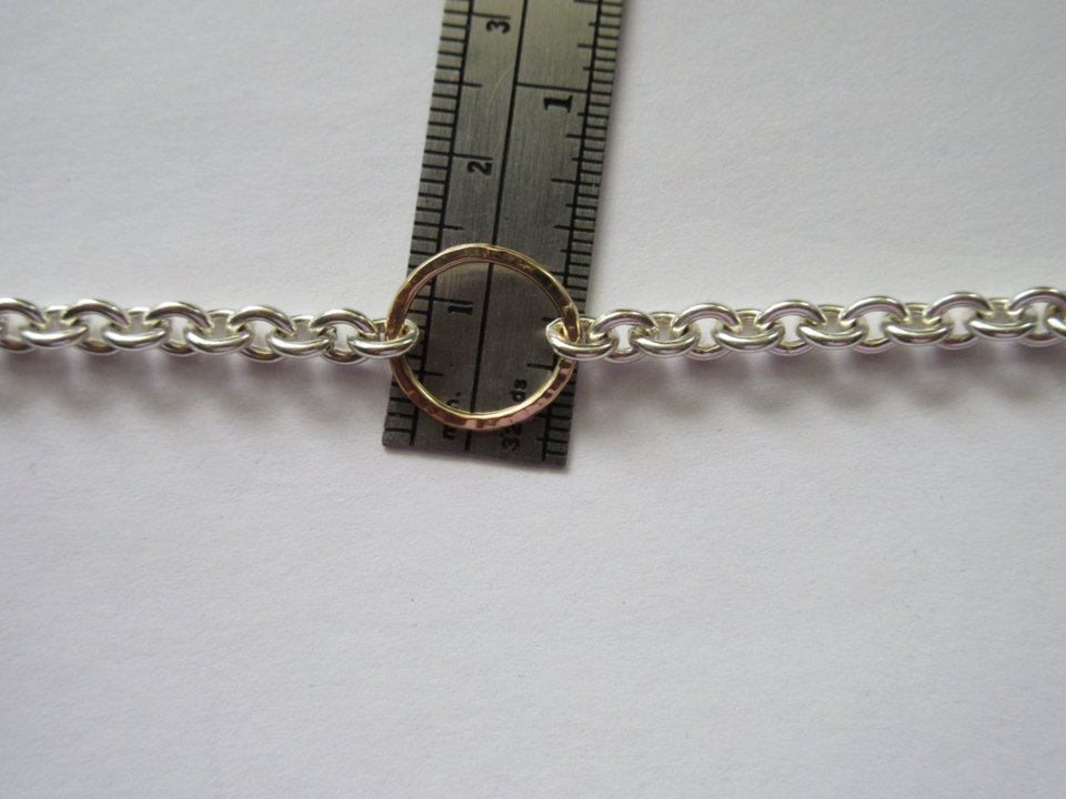 Silver handmade chain link bracelet theresa pytell 14kt gold chain link bracelet