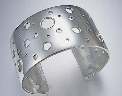 Sterling silver/argentium cuff bracelet - Constellation